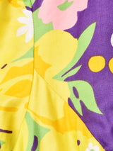 70's   花柄 長袖 マキシワンピース