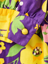 70's   花柄 長袖 マキシワンピース