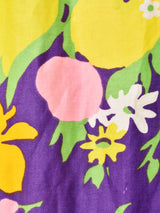 70's   花柄 長袖 マキシワンピース