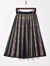 花柄×ストライプ チロルスカート