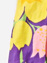 70's   花柄 長袖 マキシワンピース