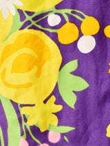 70's   花柄 長袖 マキシワンピース