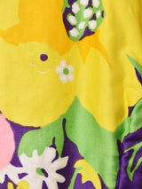 70's   花柄 長袖 マキシワンピース