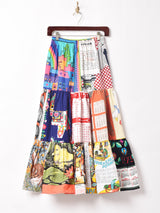 リメイク パッチワークティアードスカート