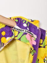 70's   花柄 長袖 マキシワンピース