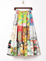 リメイク パッチワークティアードスカート