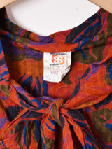 フランス製 総柄 長袖ワンピース