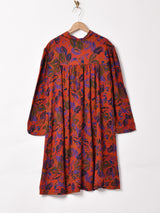 フランス製 総柄 長袖ワンピース