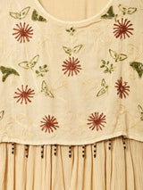 インド製 刺繍 スリーブレスワンピース