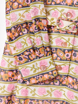 イングランド製 花柄 ベルト付き オープンカラー 長袖ワンピース