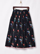 花柄 フレアスカート