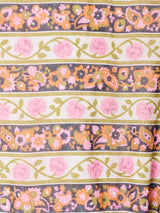 イングランド製 花柄 ベルト付き オープンカラー 長袖ワンピース