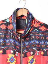 総柄 シルクブルゾン