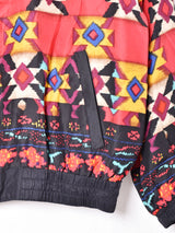 総柄 シルクブルゾン