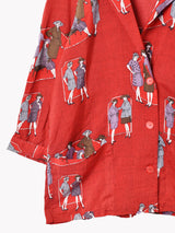 レディプリント 総柄 テーラードジャケット