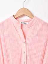 ノーカラー 長袖ワンピース