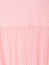 ノーカラー 長袖ワンピース