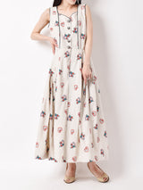 Emerald Motel 総柄 スリーブレスチロリアンワンピース