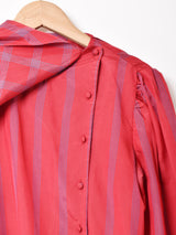 チェック スカーフデザイン 長袖ブラウス