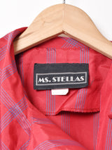 チェック スカーフデザイン 長袖ブラウス