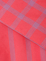 チェック スカーフデザイン 長袖ブラウス