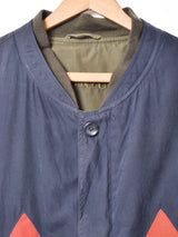 ダイヤ柄 2トーンブルゾン