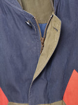 ダイヤ柄 2トーンブルゾン