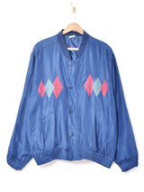 ダイヤ柄 シルクブルゾン