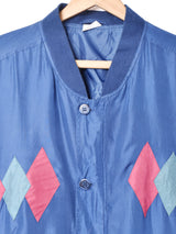 ダイヤ柄 シルクブルゾン