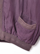 ワンポイント刺繍 シルクカーディガン