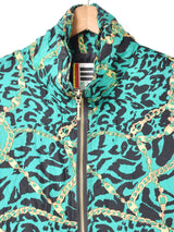 総柄 シルクブルゾン