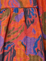 フランス製 総柄 長袖ワンピース