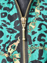 総柄 シルクブルゾン