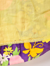 70's   花柄 長袖 マキシワンピース