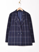 ドイツ製 チェック柄 ダブルジャケット