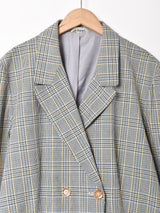 グレンチェック柄 ダブルジャケット