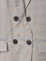 グレンチェック柄 ダブルジャケット