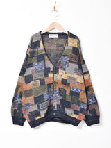 総柄カーディガン