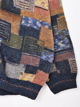 総柄カーディガン