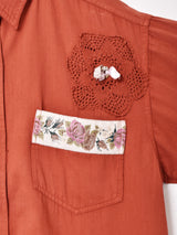 後染め デザイン 長袖シャツ