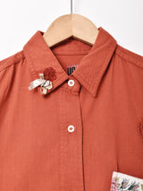 後染め デザイン 長袖シャツ