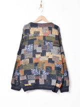 総柄カーディガン