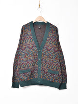 イタリア製 総柄カーディガン