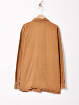 後染め 刺繍 長袖 チロルシャツ