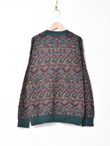 イタリア製 総柄カーディガン