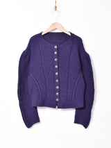 パープル デザインカーディガン