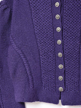 パープル デザインカーディガン