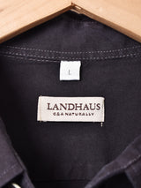 後染め 刺繍 長袖 チロルシャツ