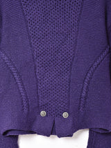 パープル デザインカーディガン