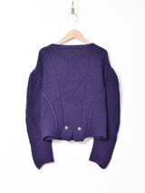 パープル デザインカーディガン
